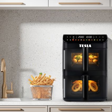 TESLA Electronics AirCook - Multifunkční digitální horkovzdušná fritéza 11 l 2800W/230V černá