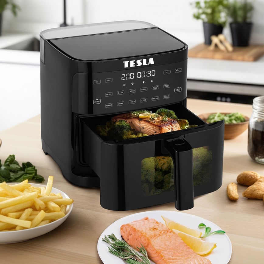 TESLA Electronics AirCook - Multifunkční parní a horkovzdušná fritéza 5 l 1500W/230V