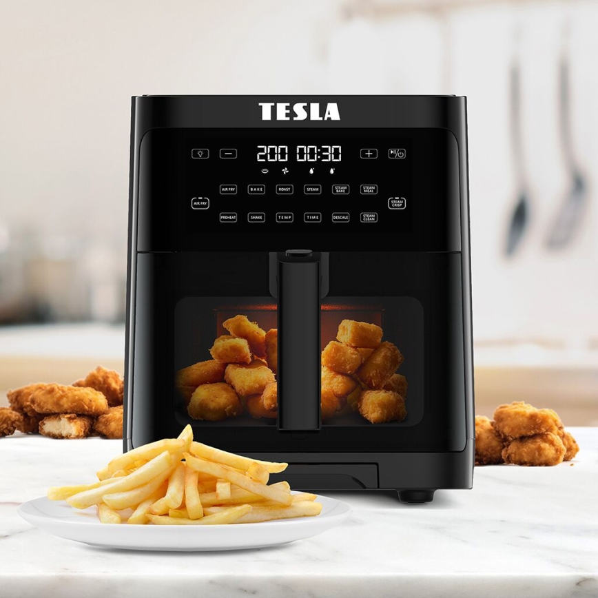 TESLA Electronics AirCook - Multifunkční parní a horkovzdušná fritéza 5 l 1500W/230V