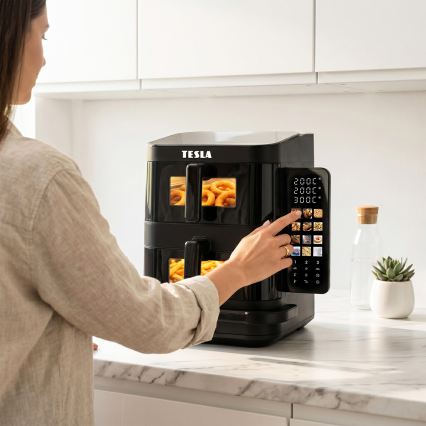 TESLA Electronics AirCook - Třízónová horkovzdušná fritéza 14,5 l 2800W/230V černá