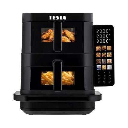 TESLA Electronics AirCook - Třízónová horkovzdušná fritéza 14,5 l 2800W/230V černá