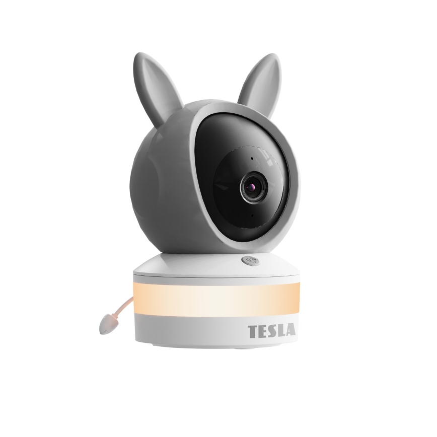 TESLA Electronics Bambino - Chytrá dětská chůvička 4 MP 2560p 5V Wi-Fi Tuya šedá/bílá