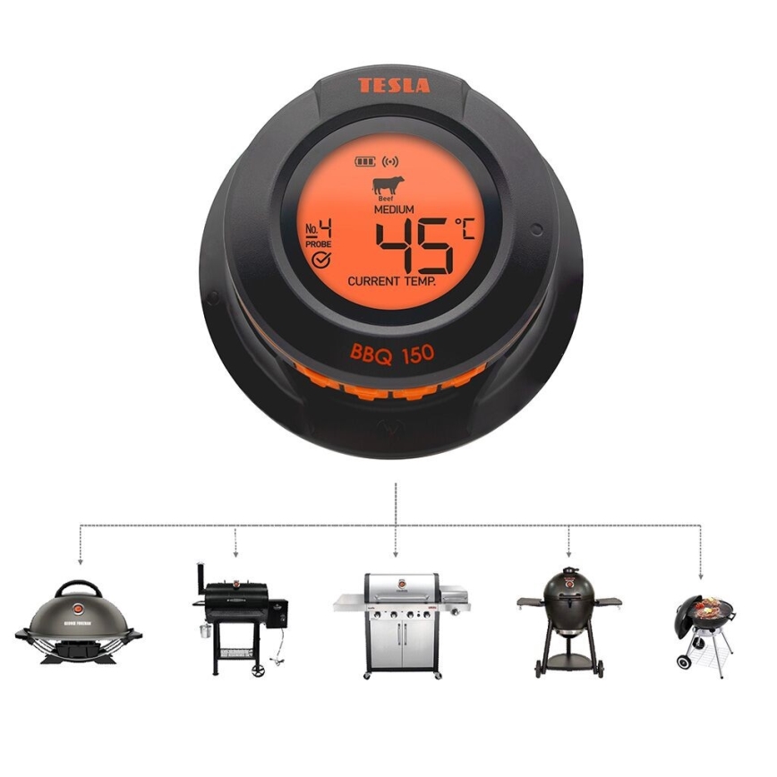 TESLA Electronics Cook - Digitální teploměr na maso se sondou 0-400 °C 2xAA IP65