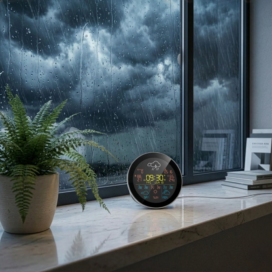 TESLA Electronics Device - Chytrá meteostanice se senzorem 400 mAh Wi-Fi Tuya IP44