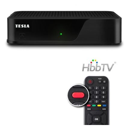 TESLA Electronics - DVB-T2 H.265 (HEVC) přijímač s HbbTV 12V + dálkové ovládání