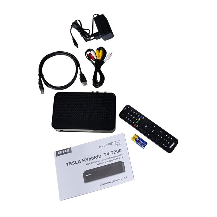 TESLA Electronics - DVB-T2 H.265 (HEVC) přijímač s HbbTV 12V + dálkové ovládání