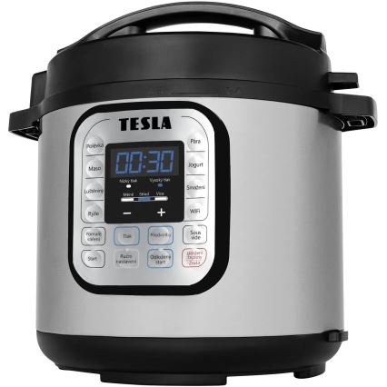 TESLA Electronics EliteCook - Chytrý multifunkční elektrický tlakový hrnec a horkovzdušná fritéza 6 l 1500W/230V Wi-Fi