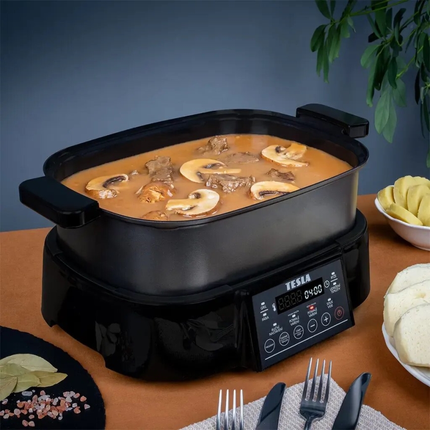 TESLA Electronics MultiCook Grill - Multifunkční elektrický hrnec a gril 6 l 11v1 1250W/230V