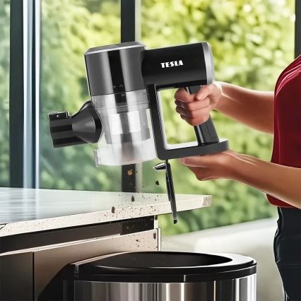 TESLA Electronics PureStar - Flexibilní bezdrátový tyčový vysavač 2v1 150W/2200 mAh černá