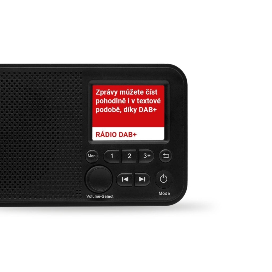 TESLA Electronics - Rádio DAB+ FM 5W/1800 mAh černá