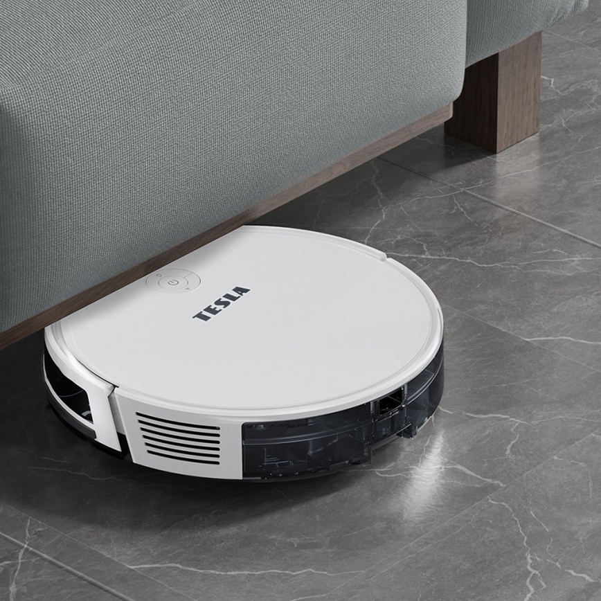 TESLA Electronics RoboStar - Chytrý robotický vysavač 2v1 2600 mAh Wi-Fi bílá + dálkové ovládání