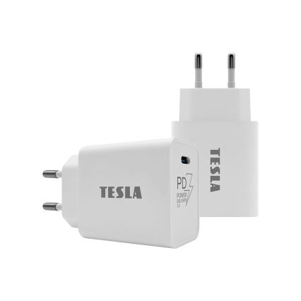 TESLA Electronics - Rychlonabíjecí adaptér Power Delivery 20W bílá