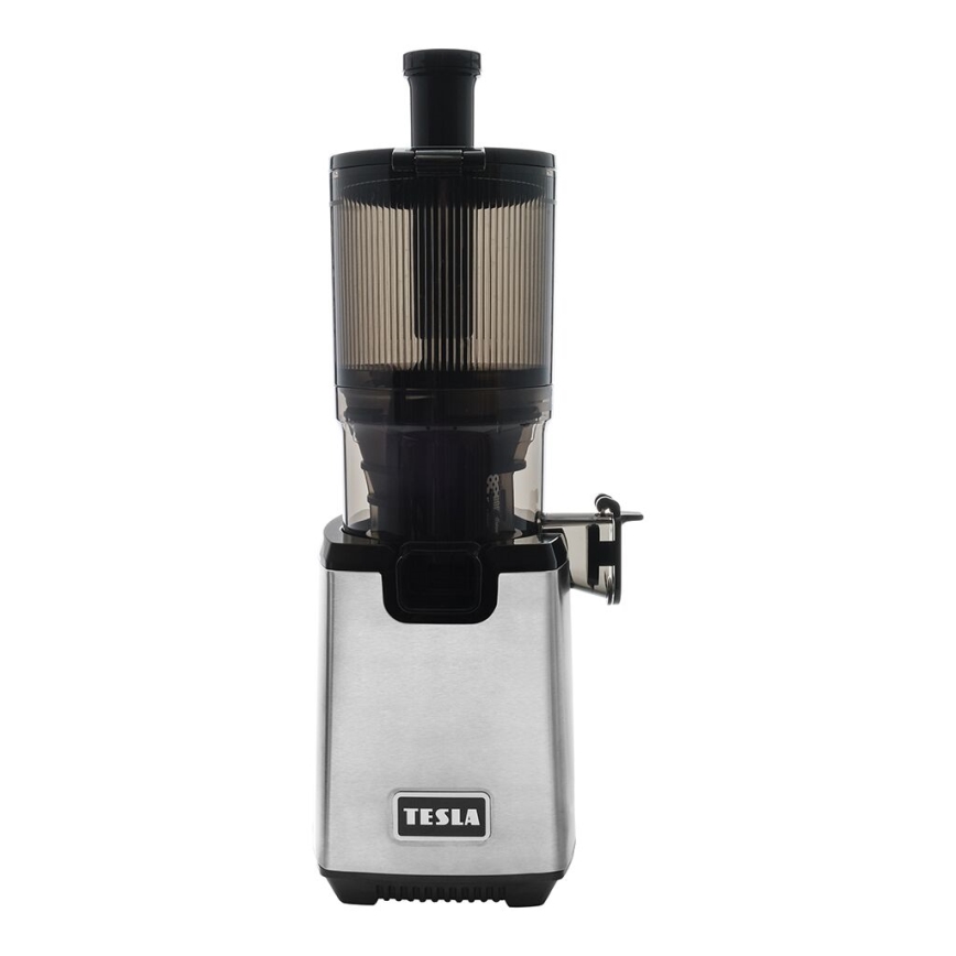 TESLA Electronics SlowJuicer Deluxe - Nízkootáčkový šnekový odšťavňovač 250W/230V nerez/černá