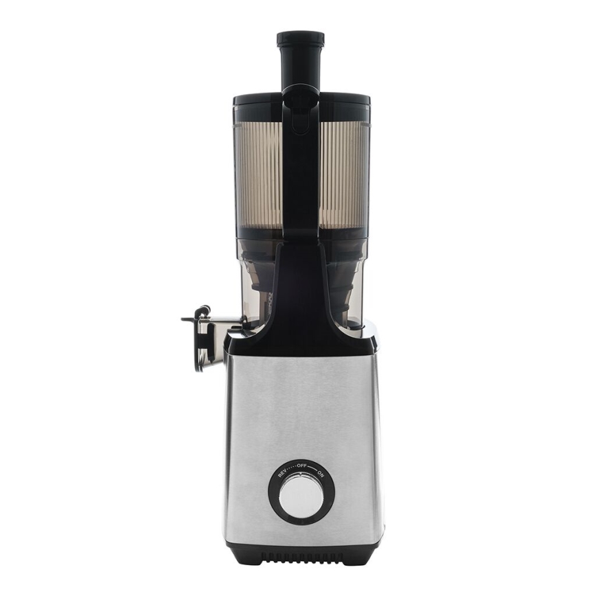 TESLA Electronics SlowJuicer Deluxe - Nízkootáčkový šnekový odšťavňovač 250W/230V nerez/černá