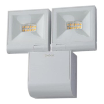 theben - LED Nástěnný reflektor 2xLED/10W/230V bílá IP55