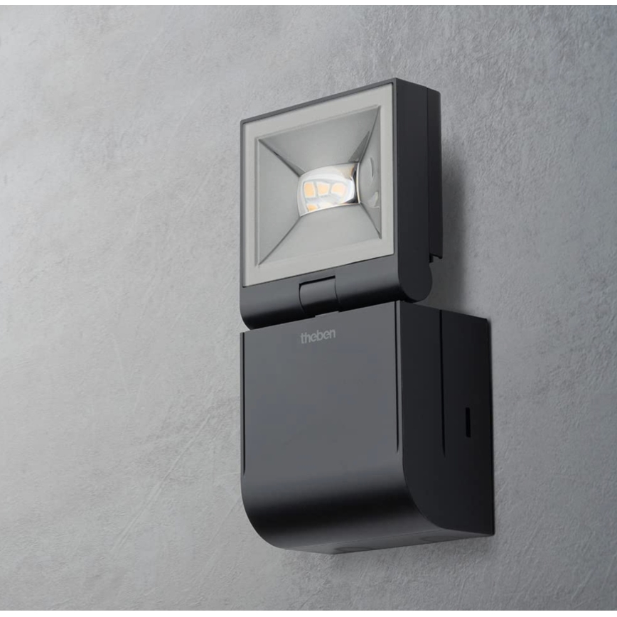theben - LED Nástěnný reflektor LED/10W/230V černá IP55