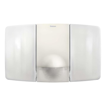 theben - LED Nástěnný reflektor se senzorem 2xLED/10W/230V bílá IP55