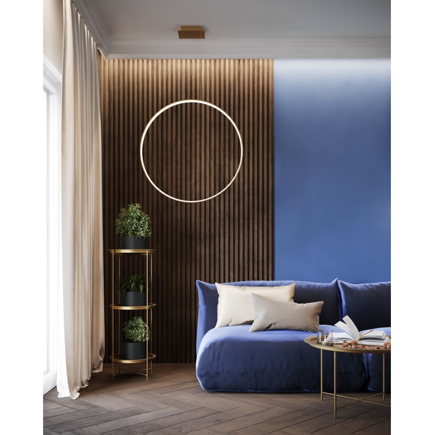 Thoro TH.175 - LED Lustr na lanku RIO LED/50W/230V CRI 90 3000K pr. 78 cm zlatá