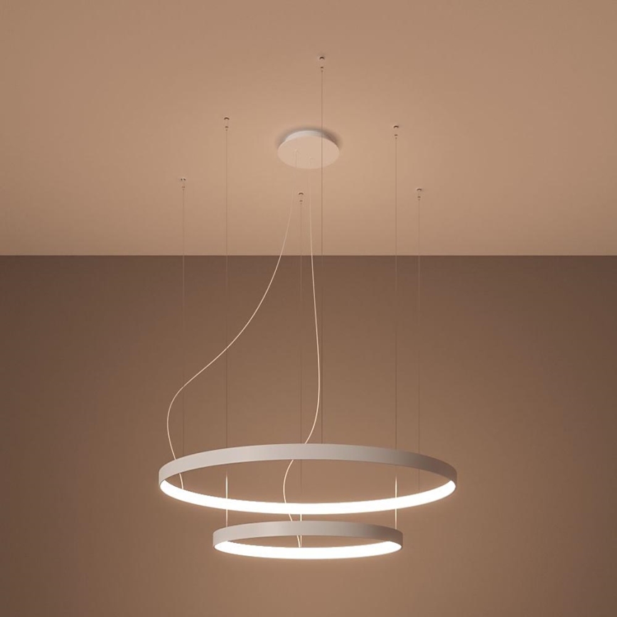 Thoro TH.176 - LED Lustr na lanku RIO LED/80W/230V CRI 90 3000K bílá