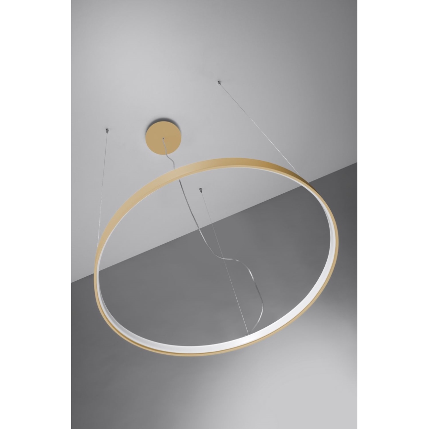 Thoro TH.216 - LED Lustr na lanku RIO LED/30W/230V CRI 90 3000K pr. 55 cm zlatá