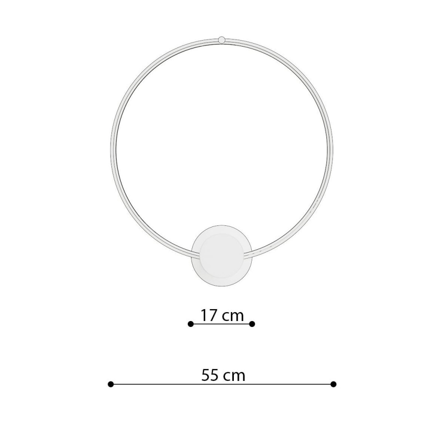 Thoro TH.222 - LED Stropní svítidlo RIO LED/30W/230V CRI 90 3000K pr. 55 cm zlatá