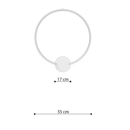 Thoro TH.223 - LED Stropní svítidlo RIO LED/30W/230V CRI 95 4000K pr. 55 cm zlatá