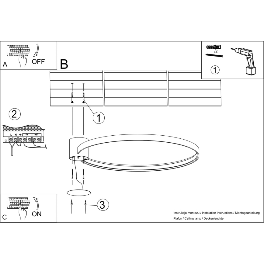 Thoro TH.223 - LED Stropní svítidlo RIO LED/30W/230V CRI 98 4000K pr. 55 cm zlatá