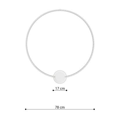 Thoro TH.224 - LED Stropní svítidlo RIO LED/50W/230V CRI 90 3000K pr. 78 cm zlatá