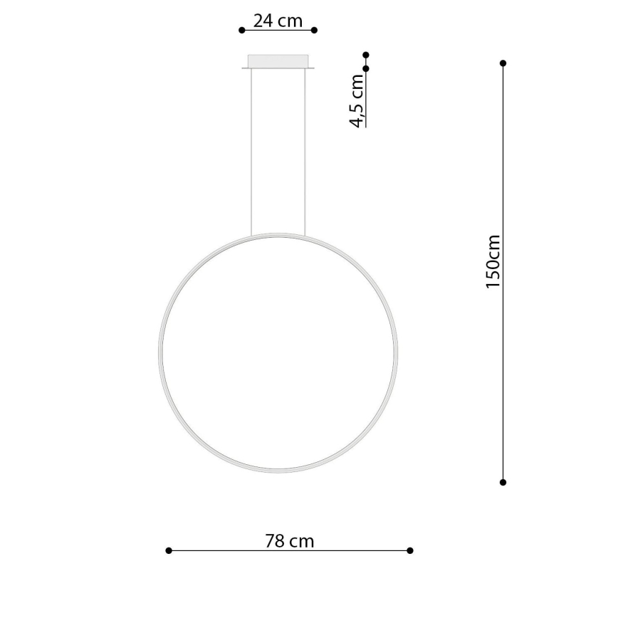 Thoro TH.249 - LED Lustr na lanku RIO LED/50W/230V CRI 90 4000K pr. 78 cm lesklý chrom