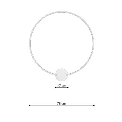 Thoro TH.252 - LED Stropní svítidlo RIO LED/50W/230V CRI 90 3000K pr. 78 cm zlatá
