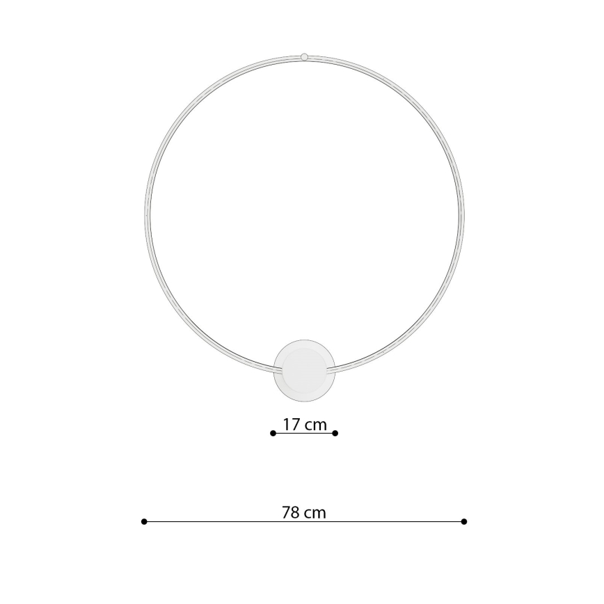 Thoro TH.252 - LED Stropní svítidlo RIO LED/50W/230V CRI 90 3000K pr. 78 cm zlatá