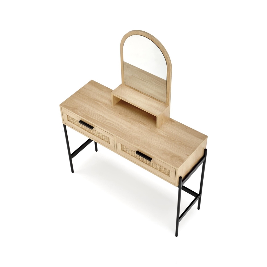 Toaletní stolek CARMEN 104x35 cm béžová/černá