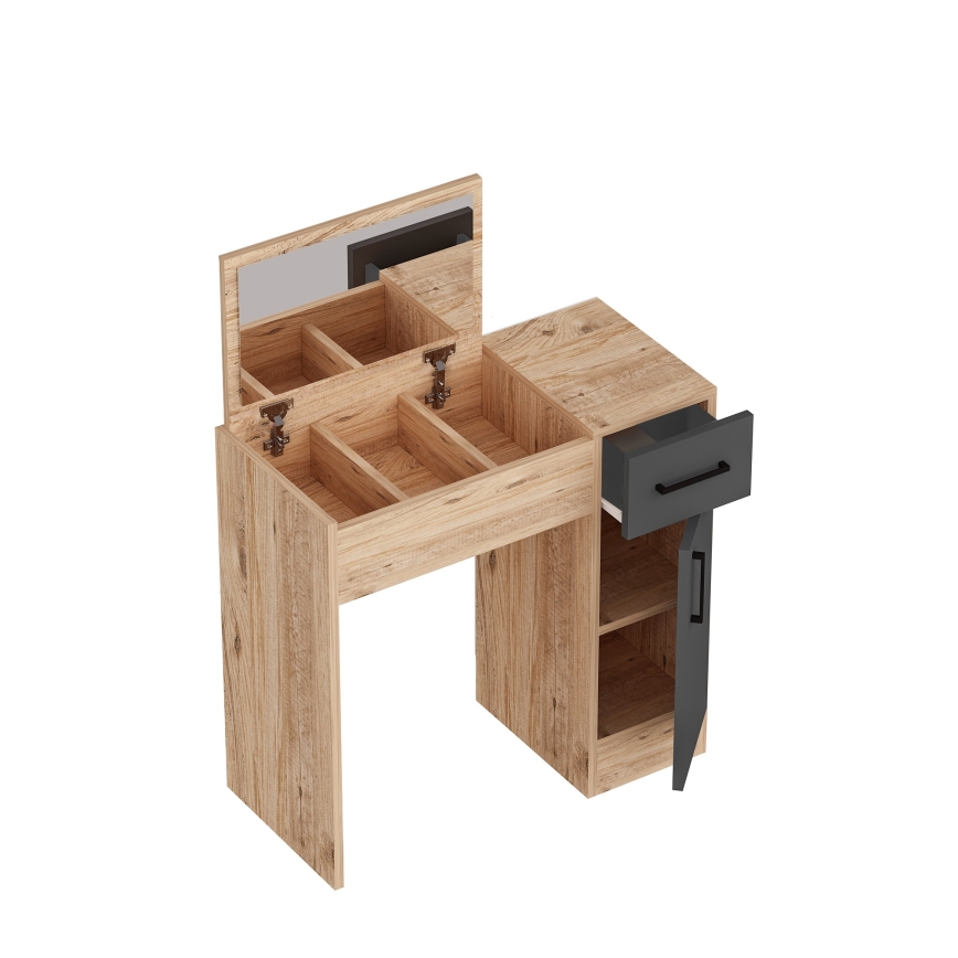 Toaletní stolek INCI 77x37 cm borovice atlantic/antracit