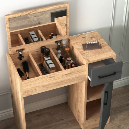 Toaletní stolek INCI 77x37 cm borovice atlantic/antracit