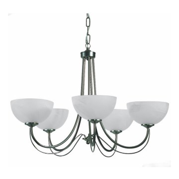 Top Light 80/5/2/Č - Lustr na řetězu MURANO 5xE14/60W/230V