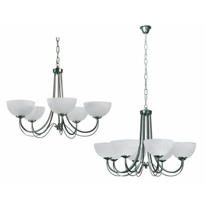 Top Light 80/5/2/Č - Lustr na řetězu MURANO 5xE14/60W/230V