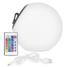 Top Light BALL RGB RC - LED RGB Stmívatelné solární svítidlo BALL LED/1,2W/3,7V IP44