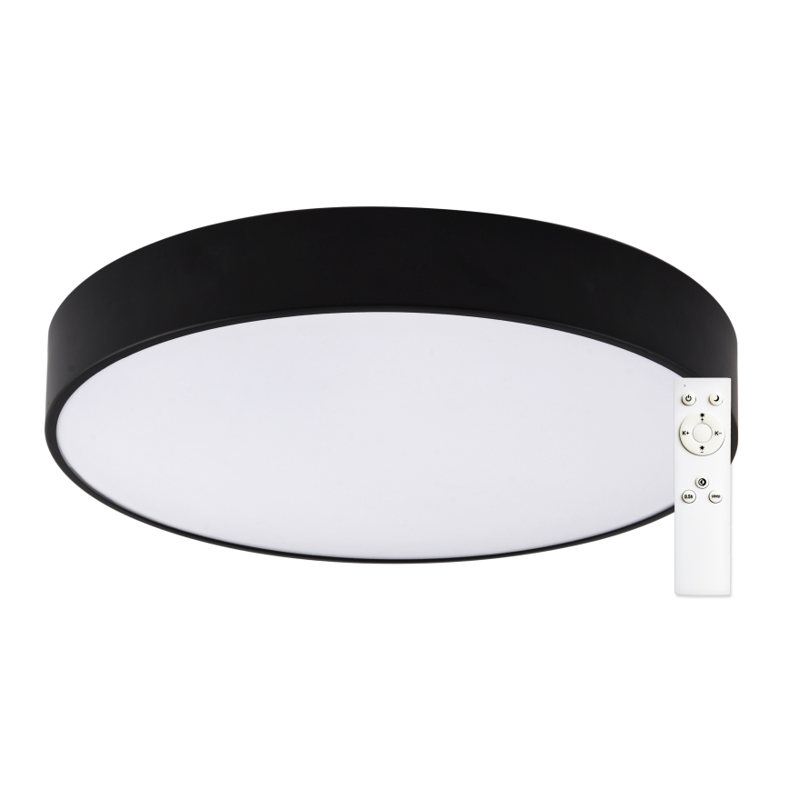 Top Light - LED Stmívatelné koupelnové stropní svítidlo PETAL LED/48W/230V IP44 3000-6500K pr. 48 cm černá + dálkové ovládání