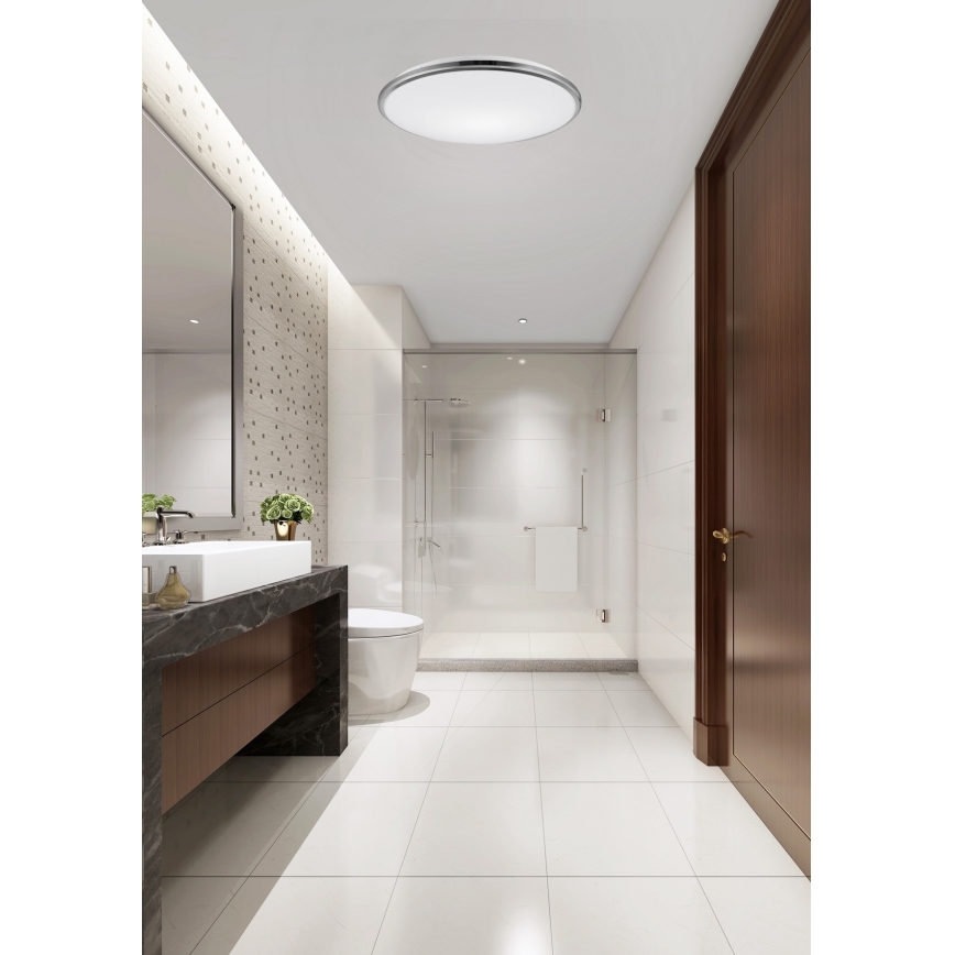 Top Light - LED Koupelnové stropní svítidlo SILVER LED/10W/230V IP44 3000/4000/6500K pr. 29 cm lesklý chrom