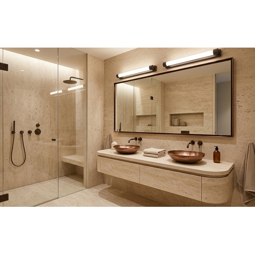 Top Light - LED Koupelnové osvětlení zrcadla TURIA LED/8W/230V 3000/4000/6500K IP44 40 cm černá