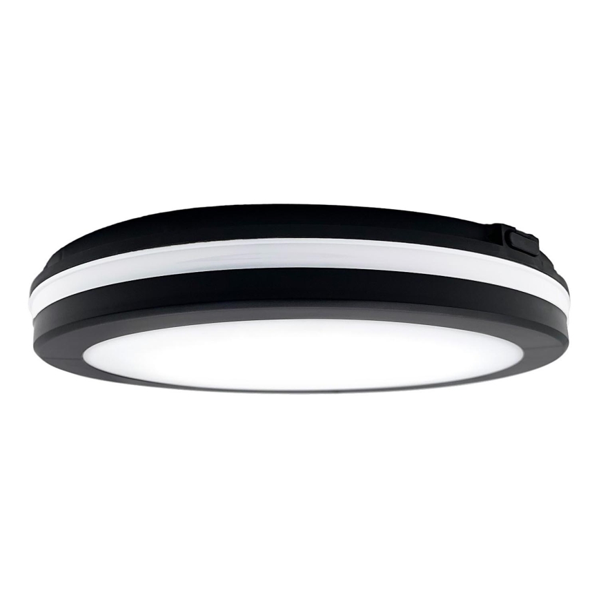 Top Light - LED Koupelnové svítidlo COMET LED/24W/230V 3000/4000/6500K IP54 pr. 30 cm černá