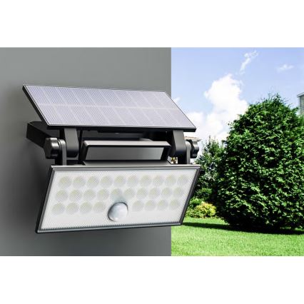 Top Light - LED Solární nástěnný reflektor se senzorem HELEON PRO LED/8W/3,7V IP65 4000K