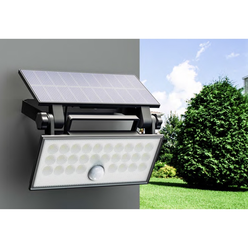 Top Light - LED Solární nástěnný reflektor se senzorem HELEON PRO LED/8W/3,7V IP65 4000K 2600 mAh