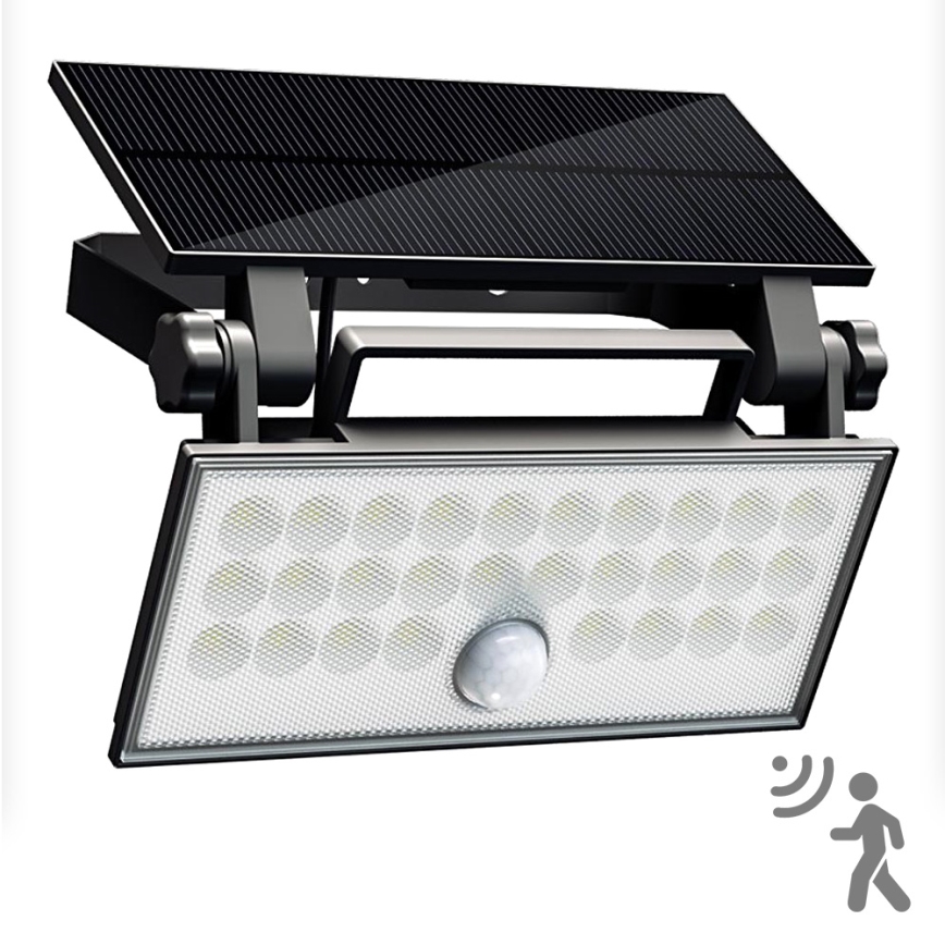 Top Light - LED Solární nástěnný reflektor se senzorem HELEON PRO LED/8W/3,7V IP65 4000K 2600 mAh