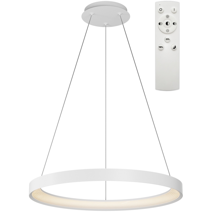 Top Light - LED Stmívatelný lustr na lanku ORBIT LED/40W/230V 3000-6500K pr. 50 cm bílá + dálkové ovládání