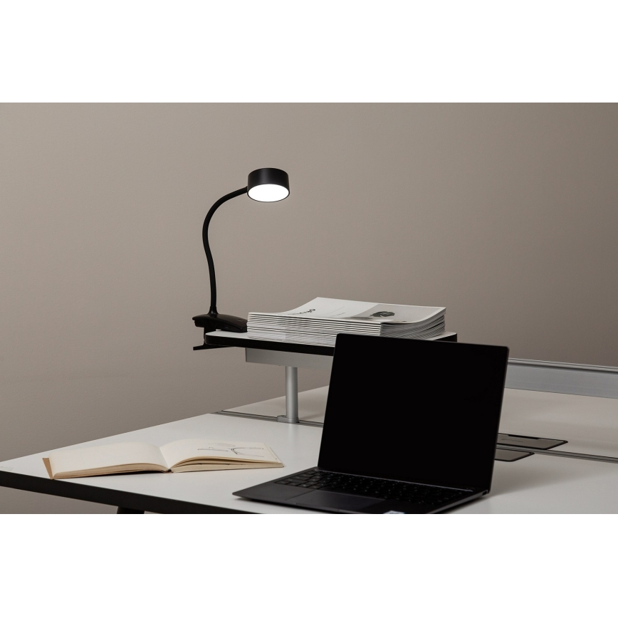 Top Light - LED Stmívatelná dotyková stolní lampa s klipem BELLA LED/4,8W/5V 3000-6500K černá
