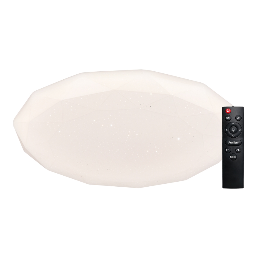 Top Light - LED Stmívatelné koupelnové stropní svítidlo SPARKLE LED/60W/230V 3000-6500K IP44 pr. 49 cm bílá + dálkové ovládání