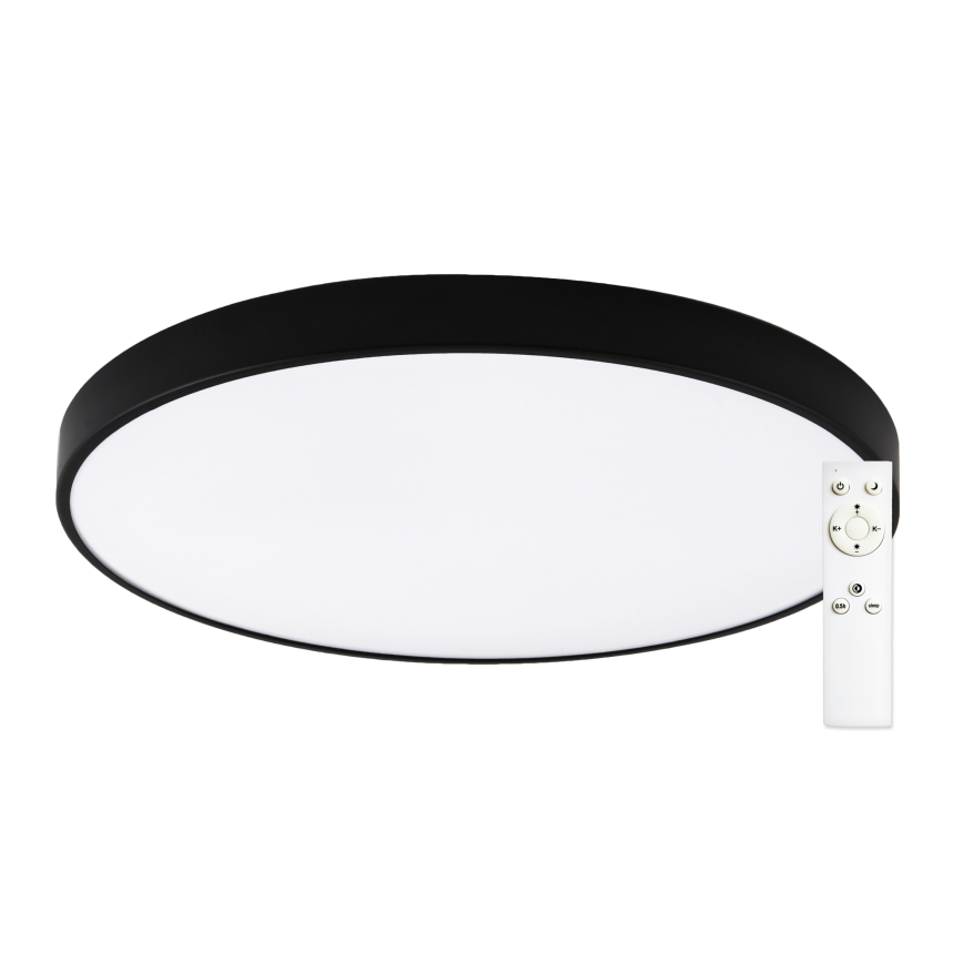 Top Light - LED Stmívatelné koupelnové stropní svítidlo PETAL LED/60W/230V 3000-6500K IP44 pr. 59 cm černá + dálkové ovládání