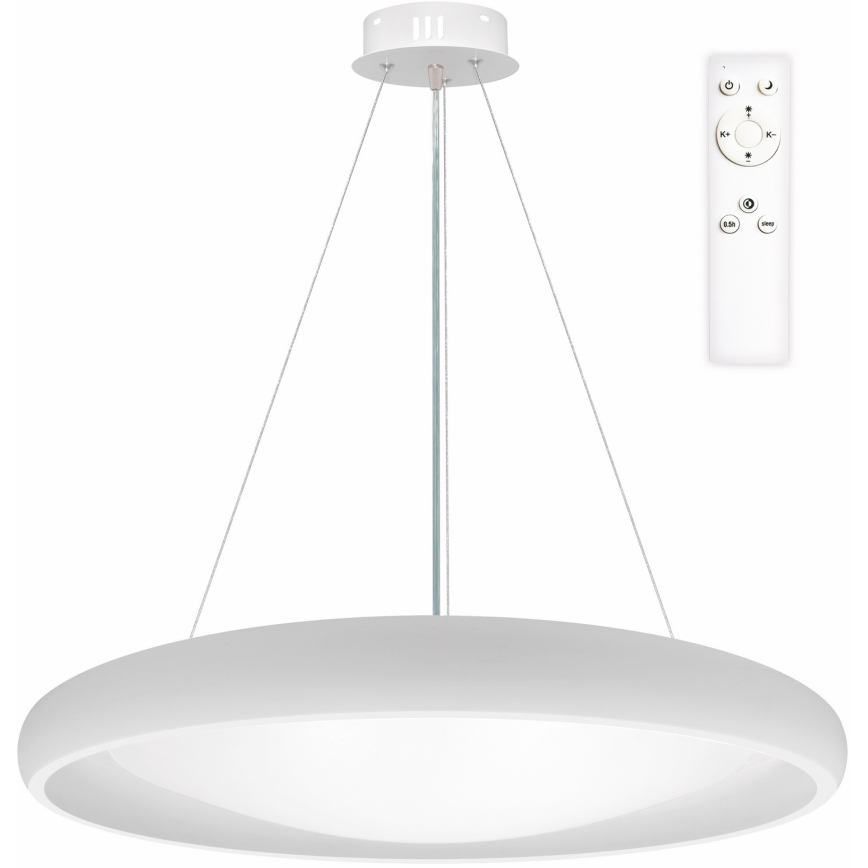 Top Light - LED Stmívatelný lustr na lanku SALERNO LED/60W/230V 3000-6500K pr. 60 cm bílá + dálkové ovládání