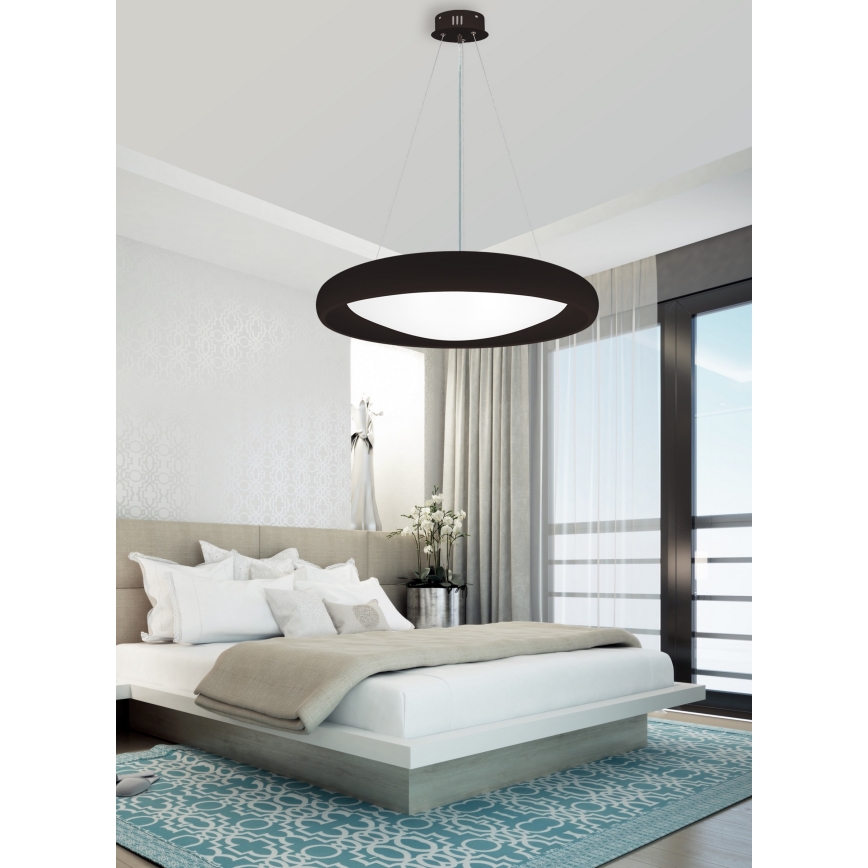 Top Light - LED Stmívatelný lustr na lanku SALERNO LED/60W/230V 3000-6500K pr. 60 cm černá + dálkové ovládání